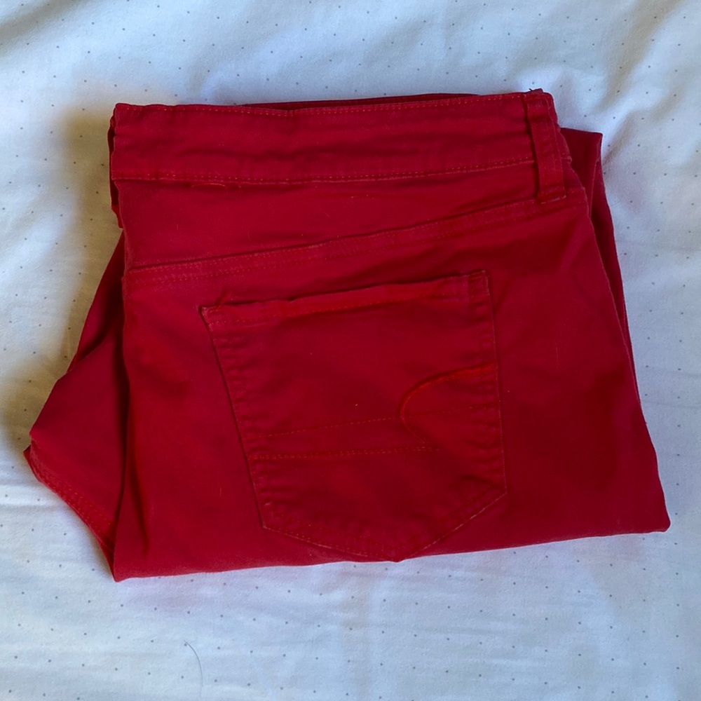 American Eagle stretch jeans - red - size 16 short